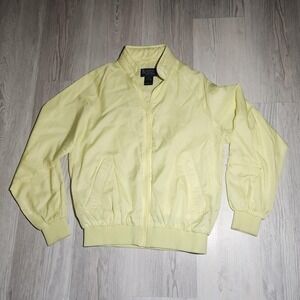 Vintage women's yellow duckster bomber jacket Size M